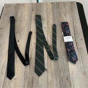 Lot 3 Goodfellow & Co Men’s Ties Floral Striped Solid Mixed Lot